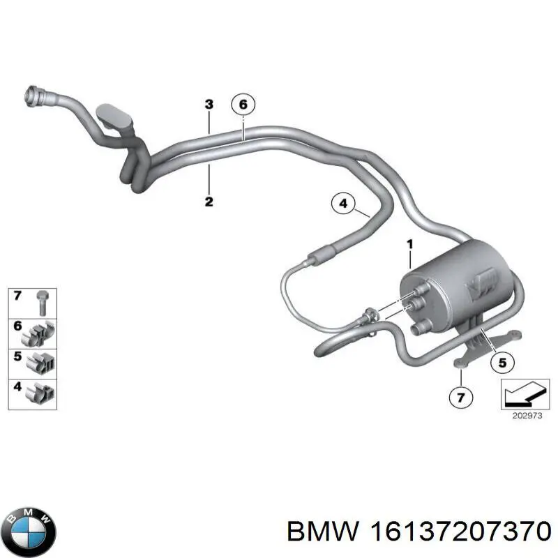 Купити 16137207370 BMW Шланг для видалення повітря