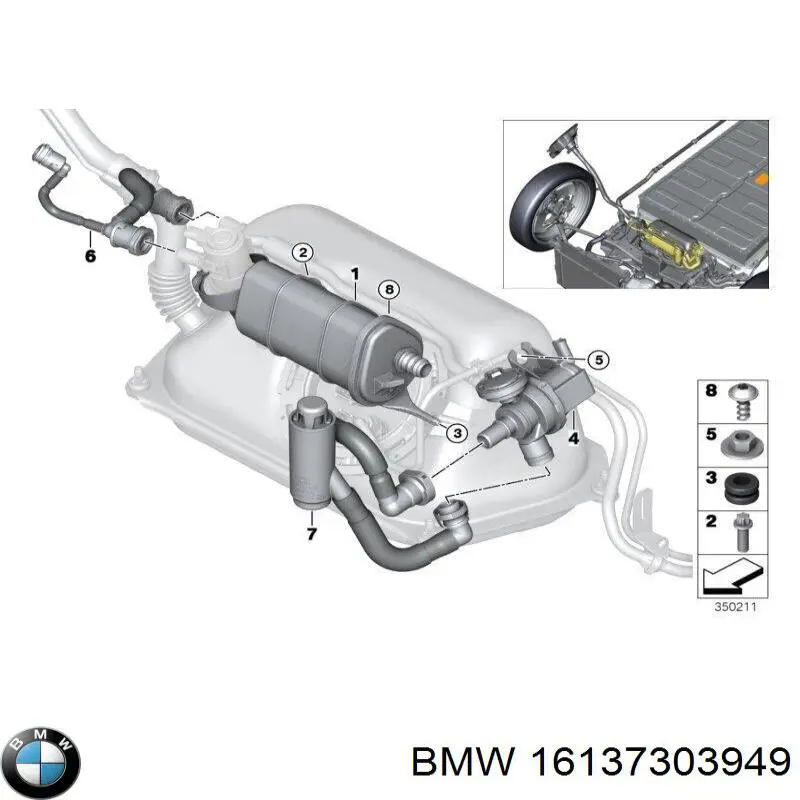 Купити 16137303949 BMW 