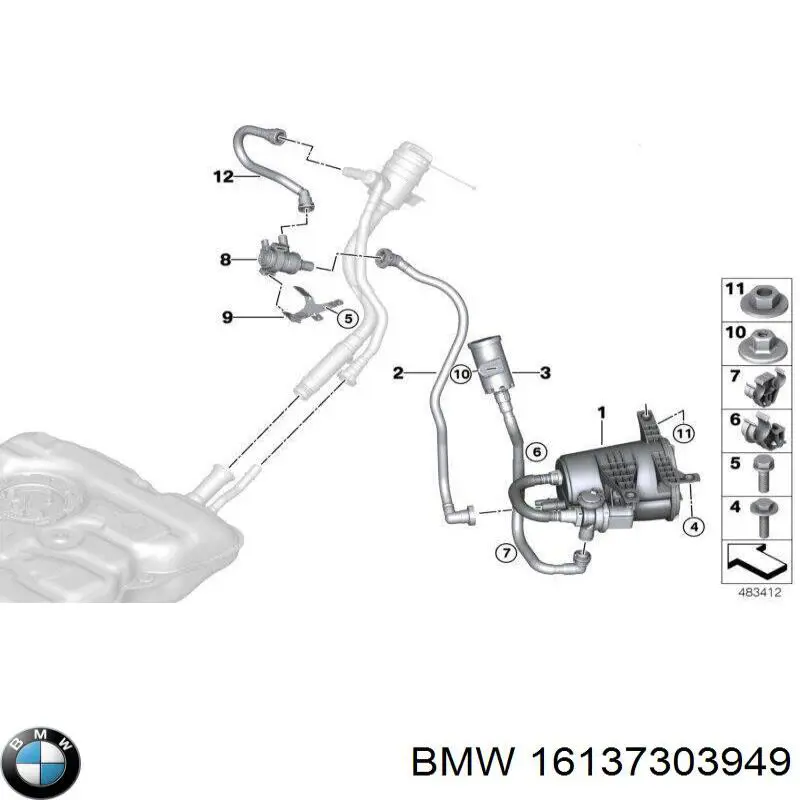  BMW 16137303949 ціна, від 67.72 USD