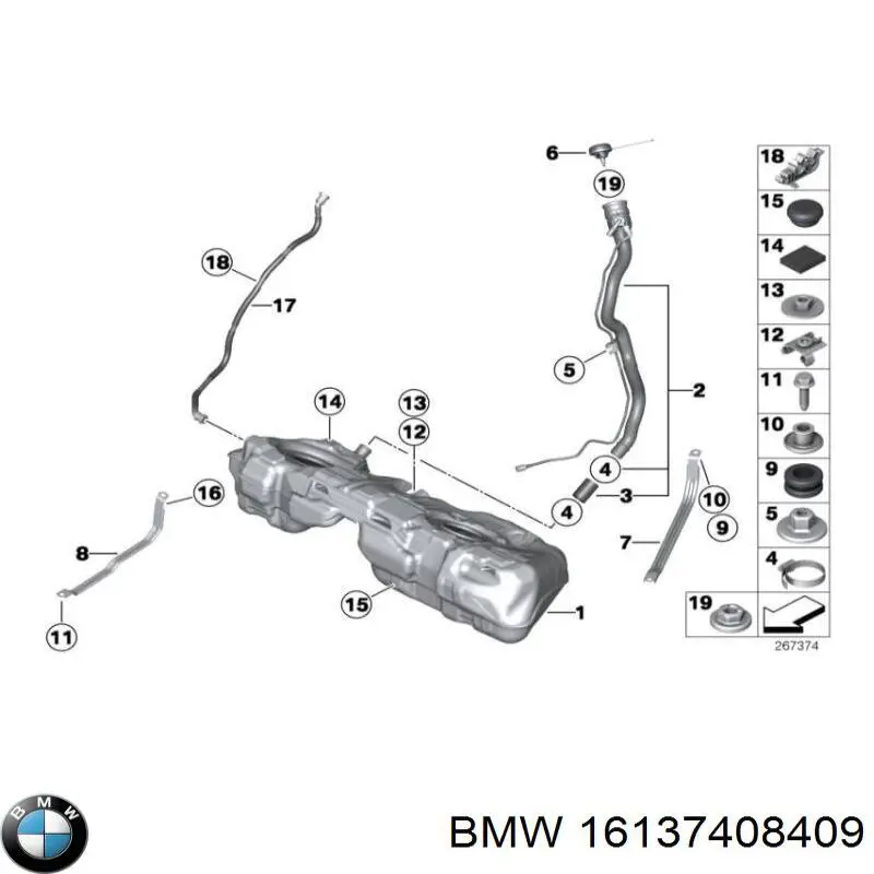 16137408409 BMW Фільтр бака паливних парів