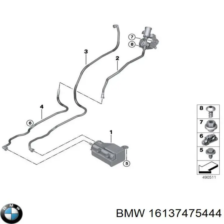  Адсорбер парів палива BMW X5 