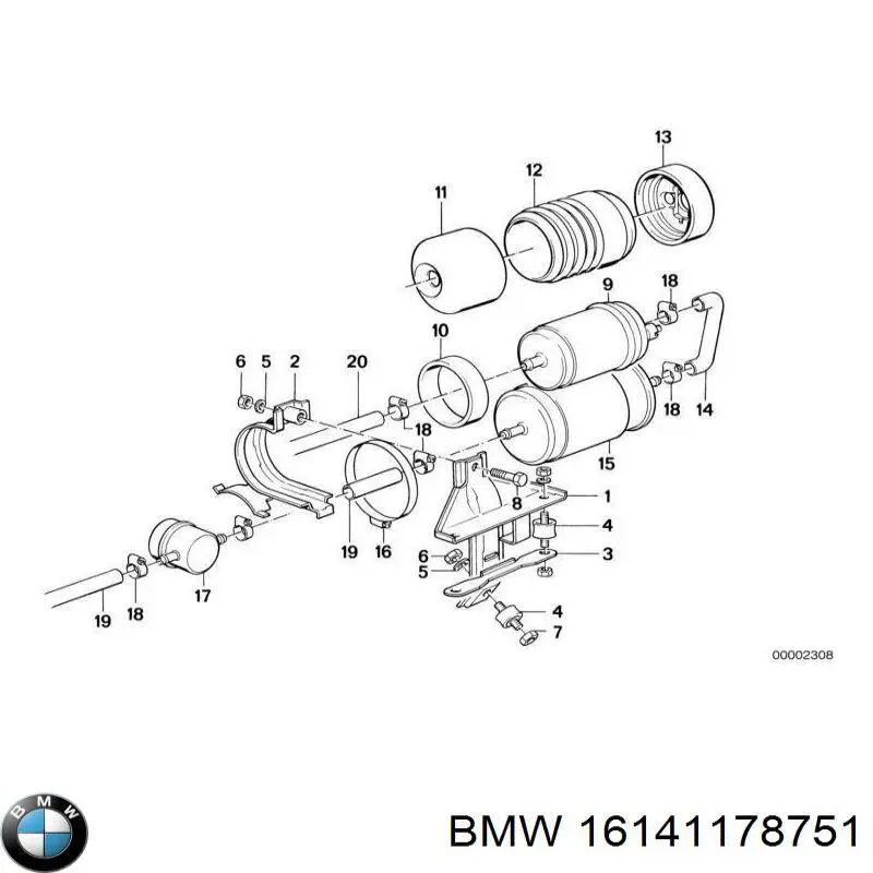 16141178751 BMW Насос паливний низького тиску