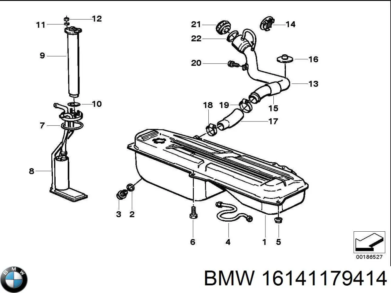 16141179414 BMW Паливний насос електричний, погружной