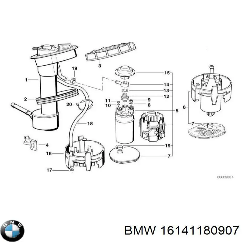 Сітка бензонасоса BMW 16141180907 ціна, від 12.67 USD