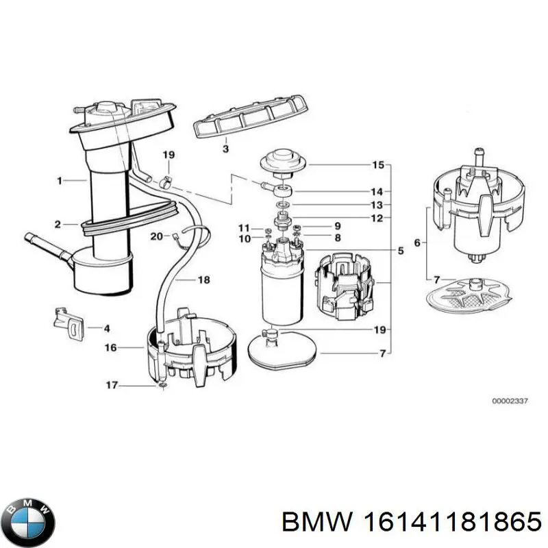 Купити 16141181865 BMW Фільтр-відстійник палива грубої очистки