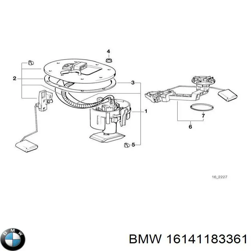 16141183361 BMW модуль паливного насосу, з датчиком рівня палива