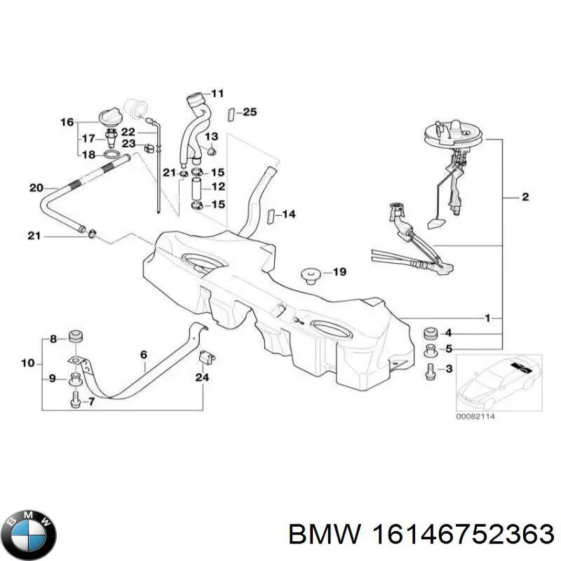 Б/бак на BMW 5 (E39)