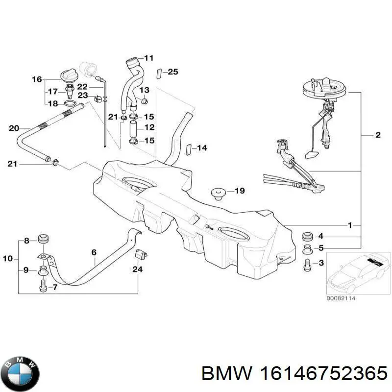 Купити 16146752365 BMW Бак паливний додатковий