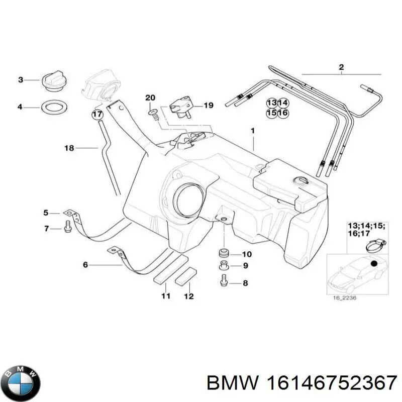 Купити 16146752367 BMW Бак паливний додатковий