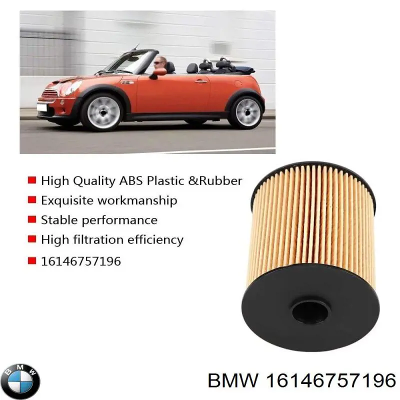 Фільтр тонкого очищення палива BMW 16146757196 ціна, від 14.05 USD
