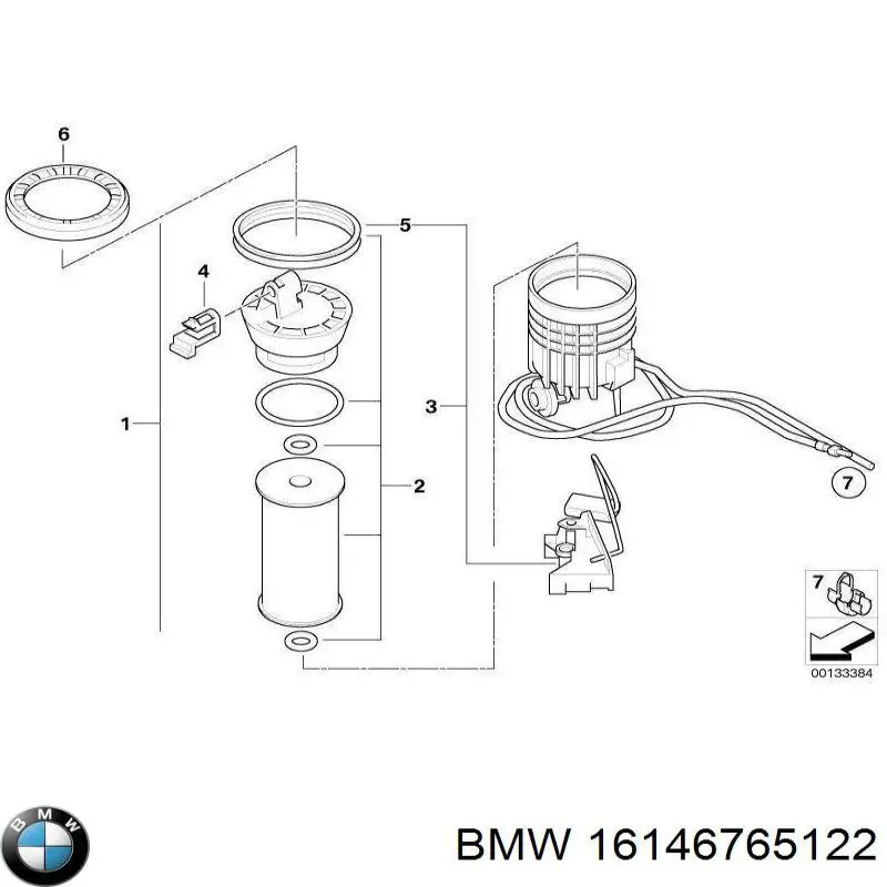 Корпус паливного фільтра BMW 16146765122 ціна, від 84.65 USD