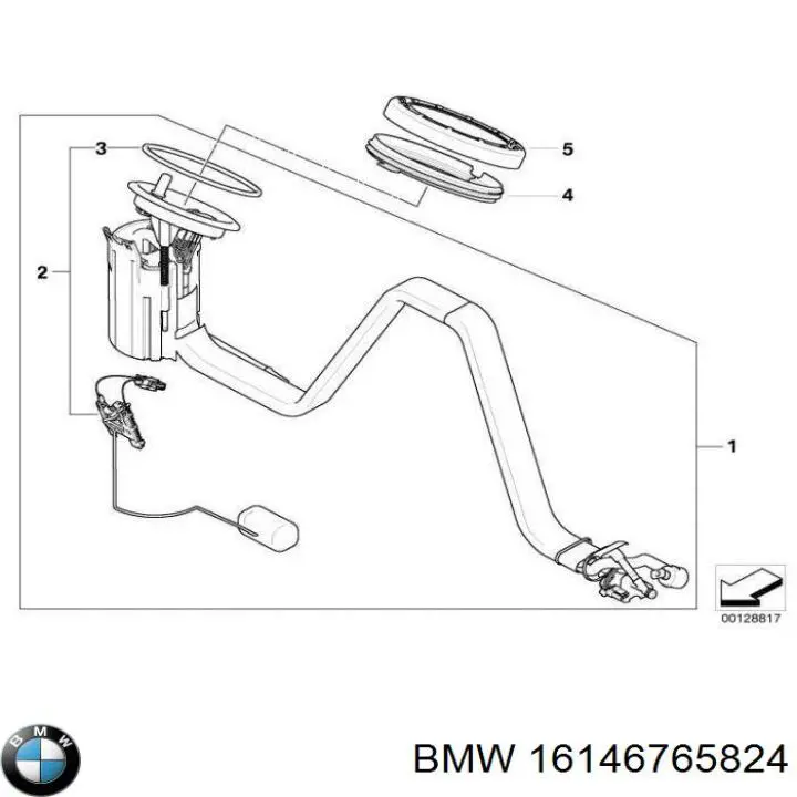 Датчик рівня палива в баку, правий на BMW 6 (E64)