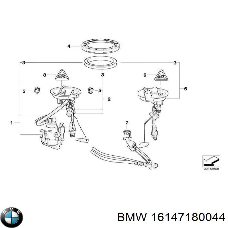 16147180044 BMW Датчик рівня палива в баку, правий