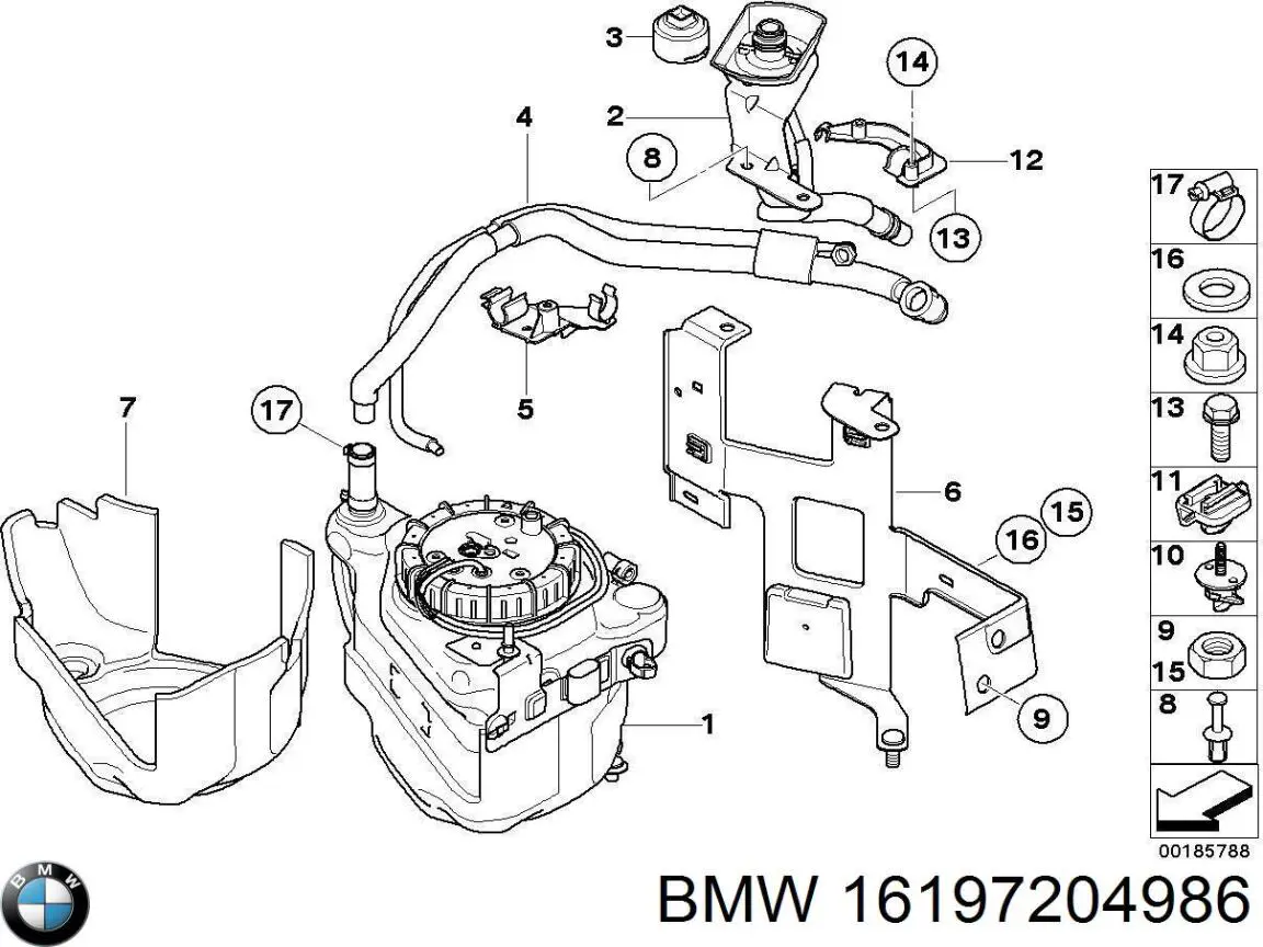  BMW 16197204986 ціна, від 98.76 USD