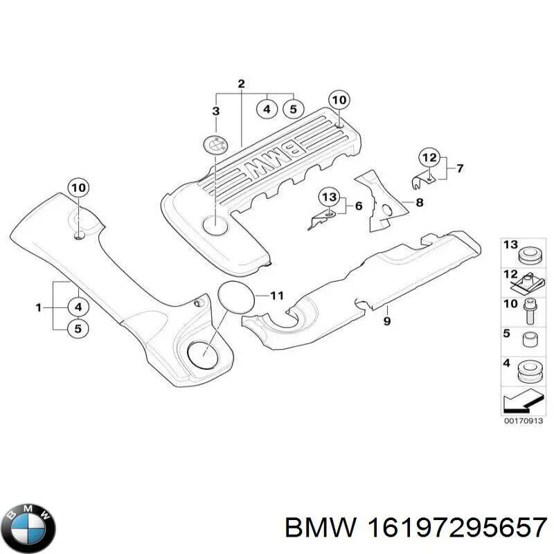 16197295657 BMW Заливна горловина бака AD BLUE