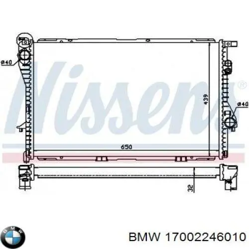 Купити 17002246010 BMW Радіатор двигуна