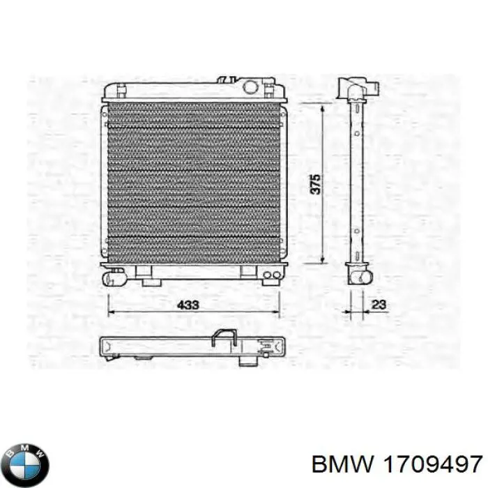 1709497 BMW Радіатор охолодження двигуна