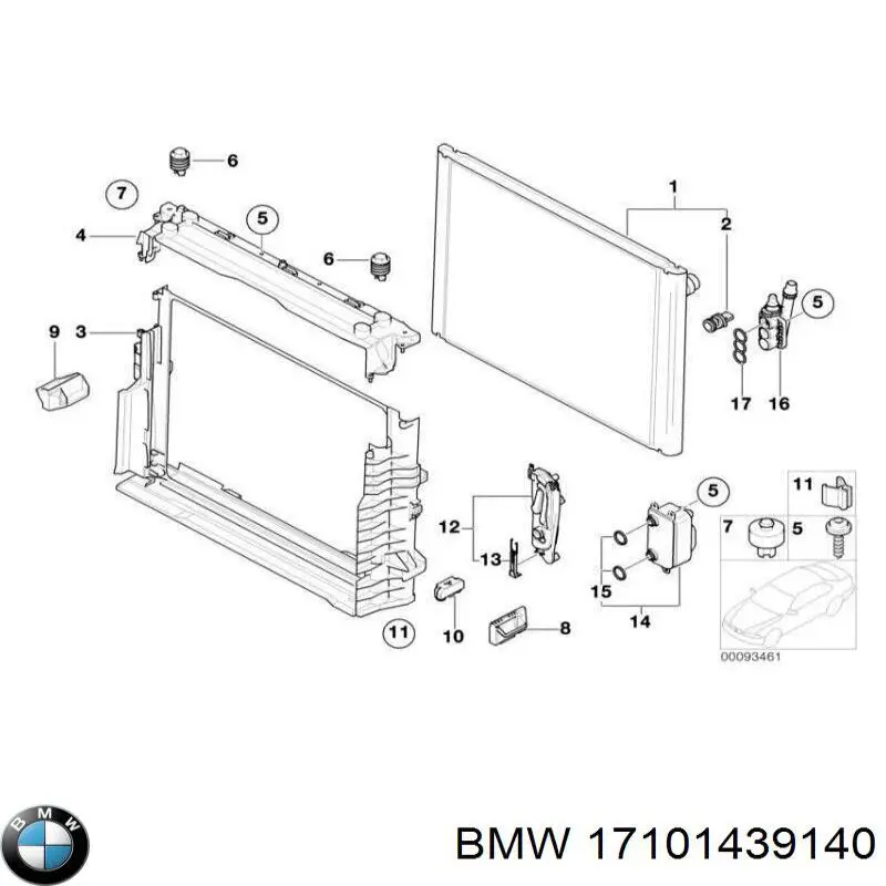 Прокладка радіатора масляного BMW 17101439140 ціна, від 4.96 USD