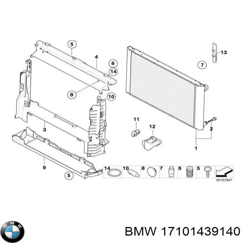 Купити 17101439140 BMW Прокладка радіатора масляного