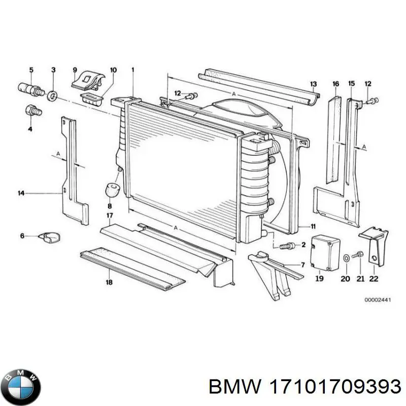 Дифузор вентилятора BMW 17101709393 ціна, від 92.40 USD