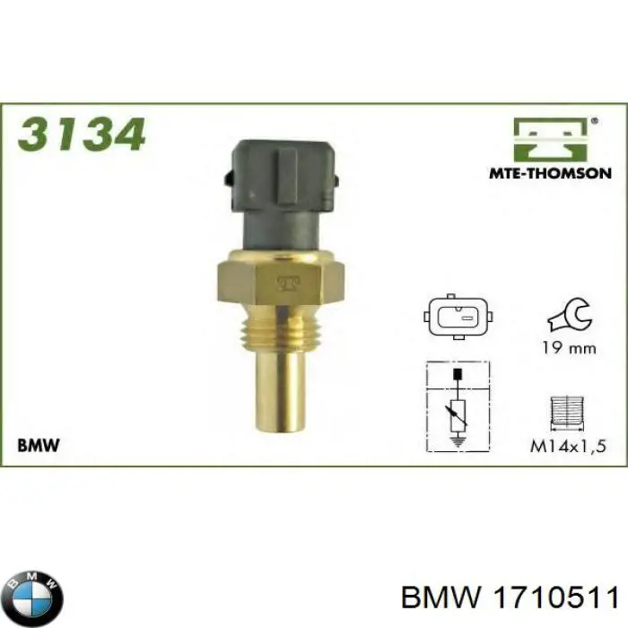 1710511 BMW Покажчик температури охолоджуючої рідини