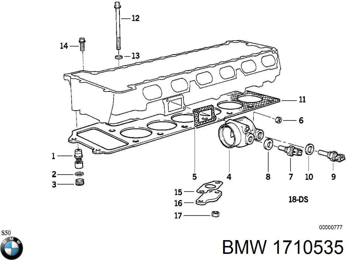 1710535 BMW Покажчик температури охолоджуючої рідини