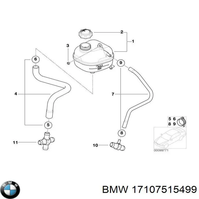 17107515499 BMW Пробка розширювального бачка
