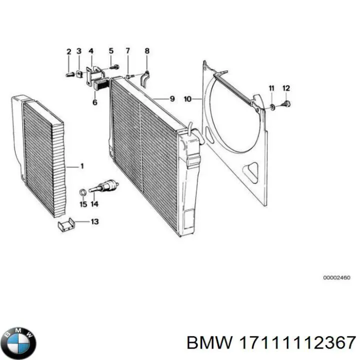 17111112367 BMW радіатор охолодження двигуна