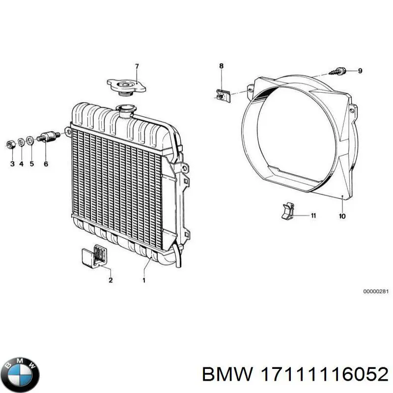 Радіатор основний BMW 17111115998 ціна, від 804.88 USD