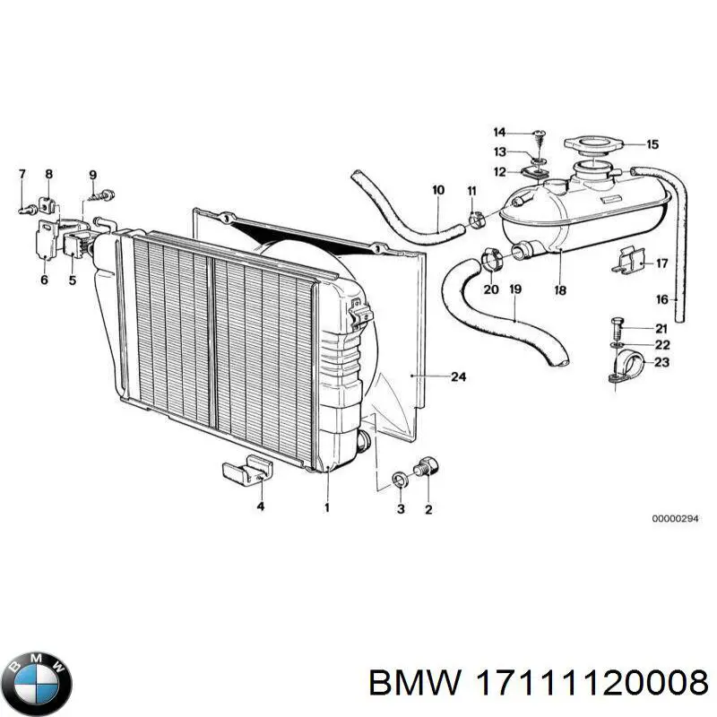 17111120008 BMW Радіатор охолодження двигуна