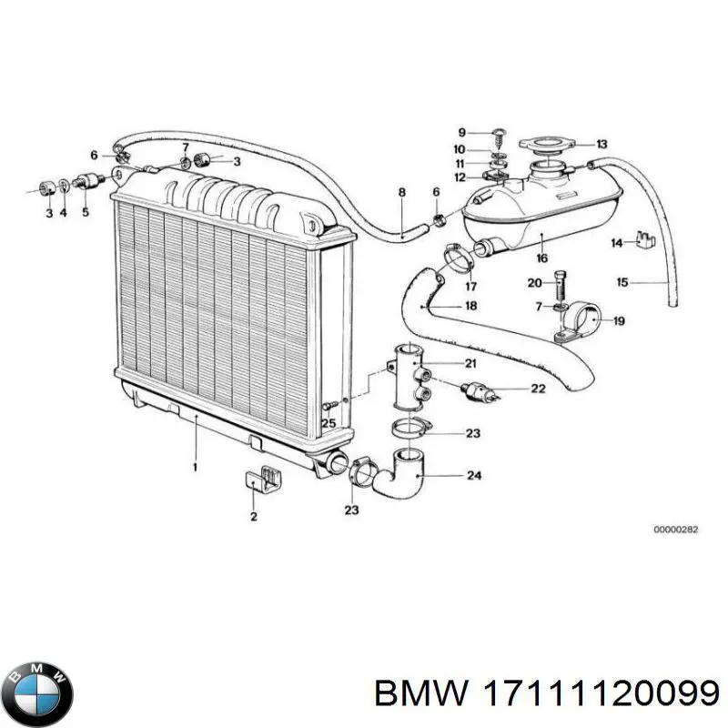 17111120099 BMW Радіатор охолодження двигуна