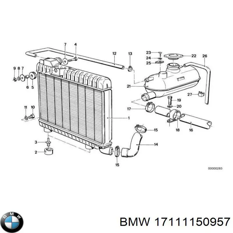 17111176181 BMW Радіатор охолодження двигуна