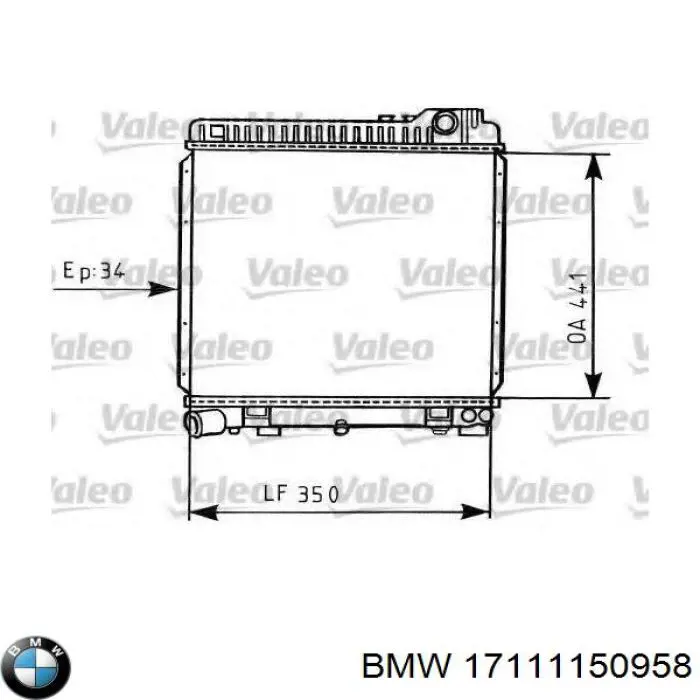 17111150958 BMW Радіатор охолодження двигуна