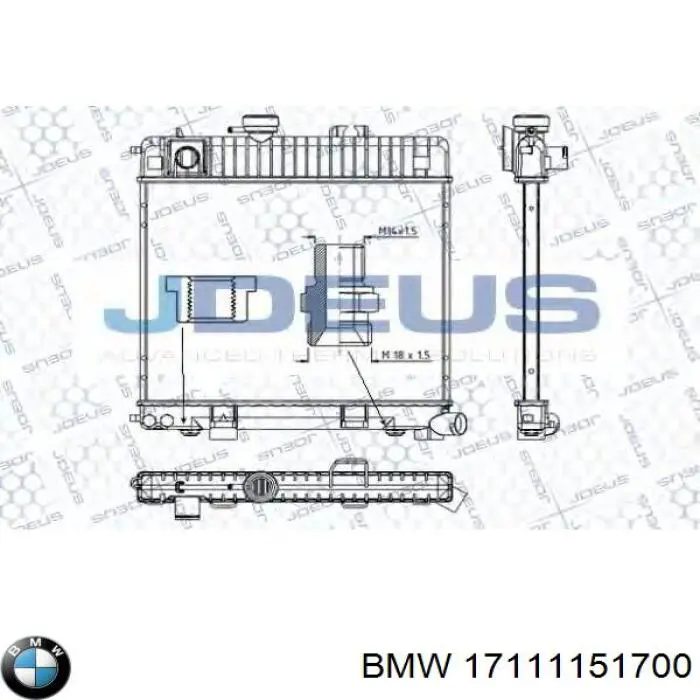 Купити 17111151700 BMW Радіатор двигуна