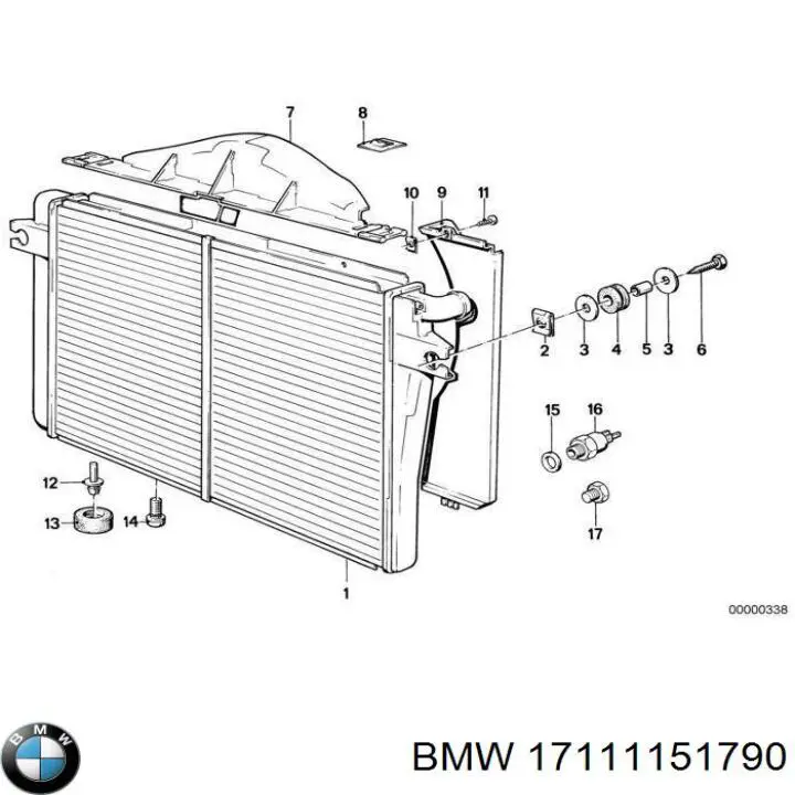17111468063 BMW Радіатор охолодження двигуна