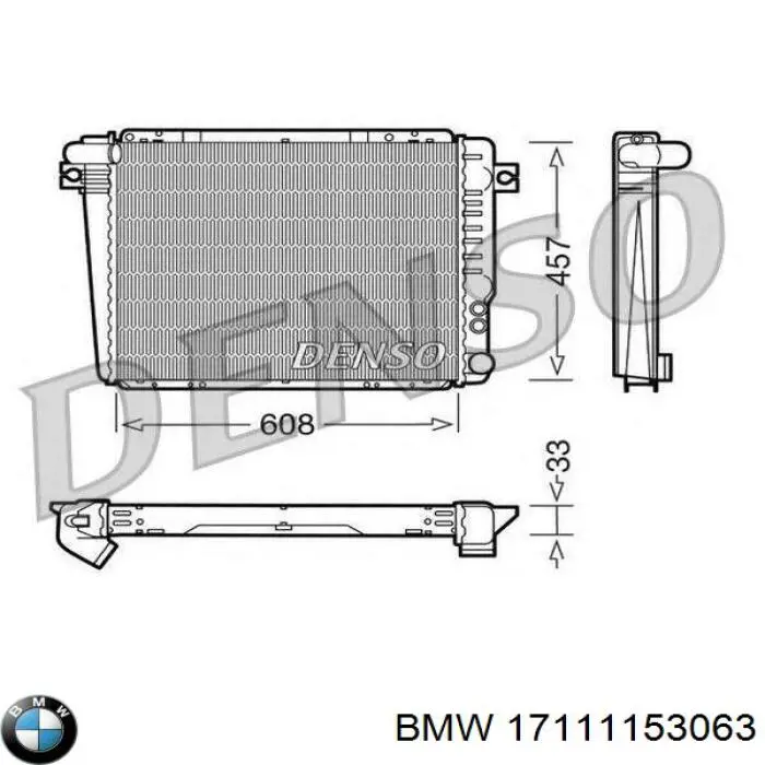 17111121121 BMW радіатор охолодження двигуна