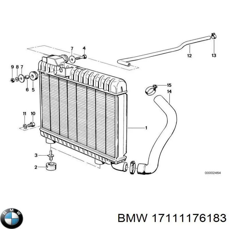 Радіатор основний BMW 17111176183 ціна, від 721.92 USD