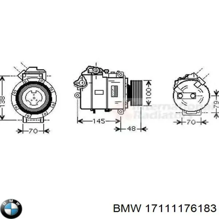 17111176183 BMW Радіатор охолодження двигуна