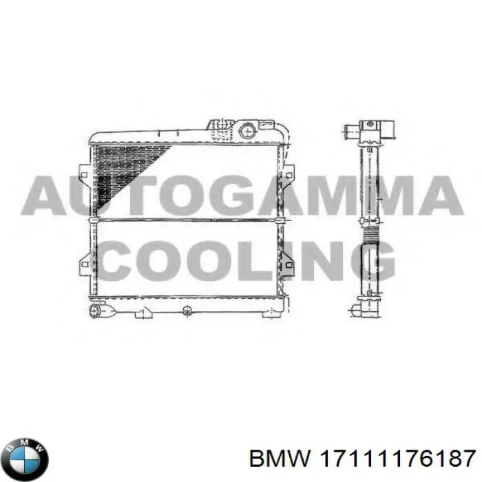 17111176180 BMW радіатор охолодження двигуна