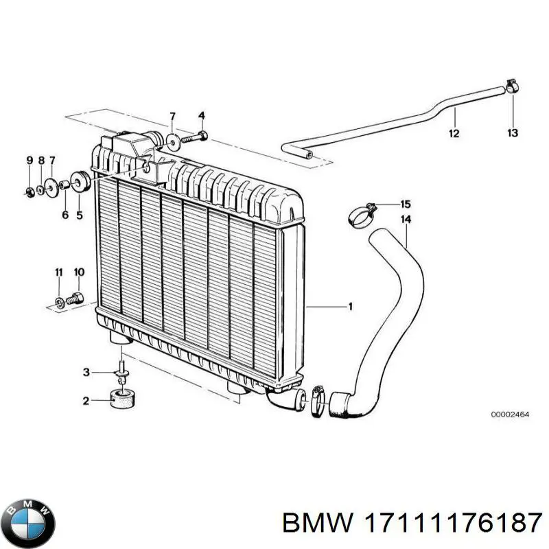 Радіатор 17111176187 BMW