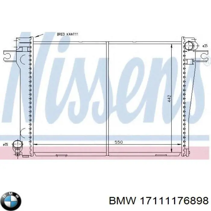 Радіатор основний BMW 1176898 ціна, від 183.74 USD