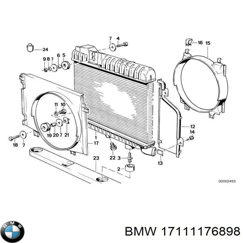 Купити 1176898 BMW Радіатор двигуна