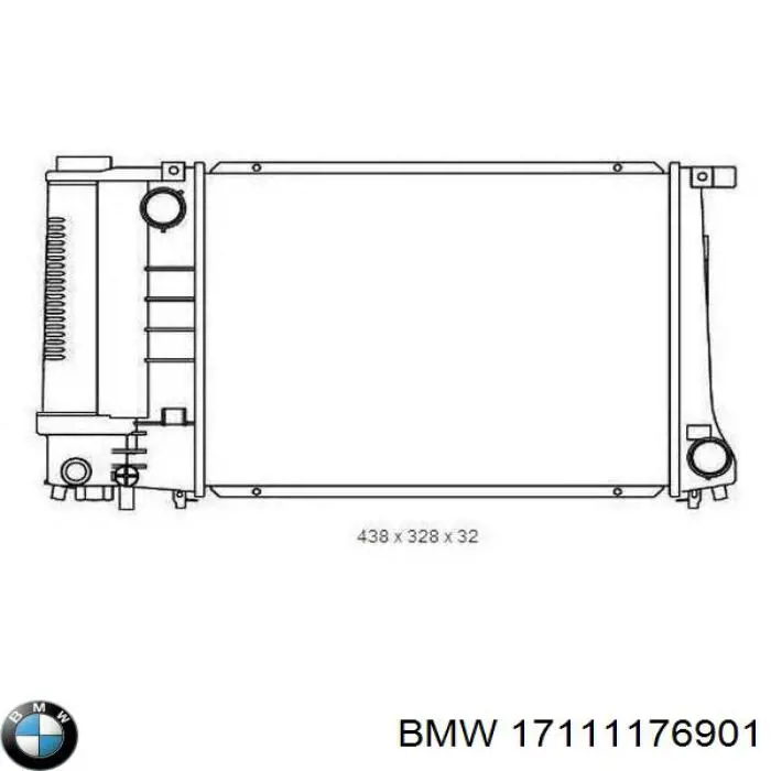 17111176901 BMW Радіатор охолодження двигуна