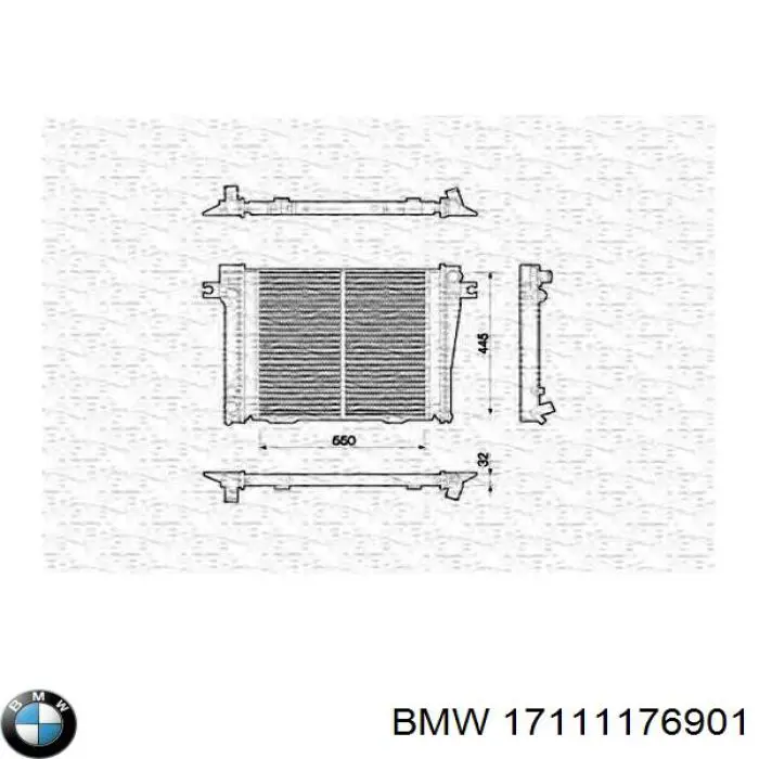 Радіатор основний BMW 17111176901 ціна, від 755.78 USD