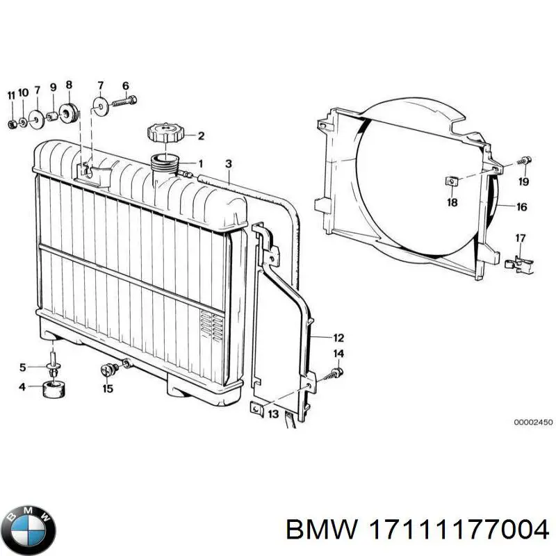 Дифузор вентилятора BMW 17111177004 ціна, від 38.01 USD