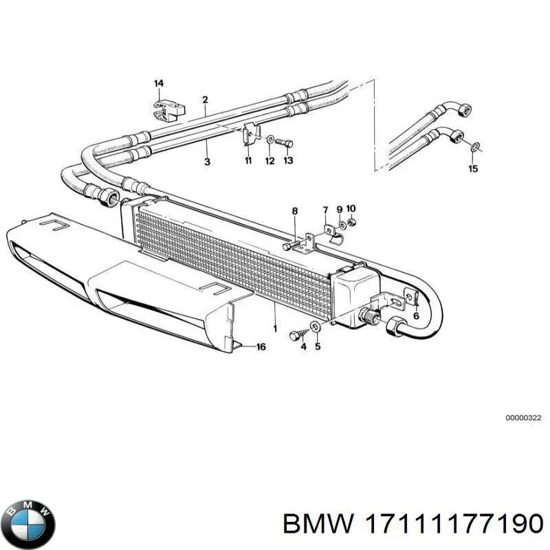 17111177190 BMW Радіатор масляний