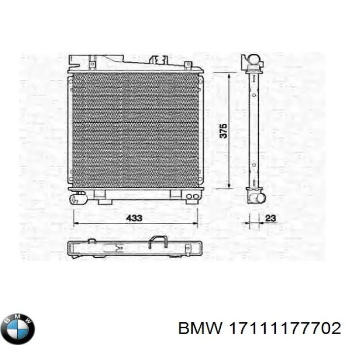 Радіатор 17111177702 BMW