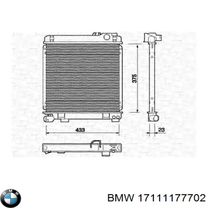 Купити 17111176895 BMW Радіатор двигуна