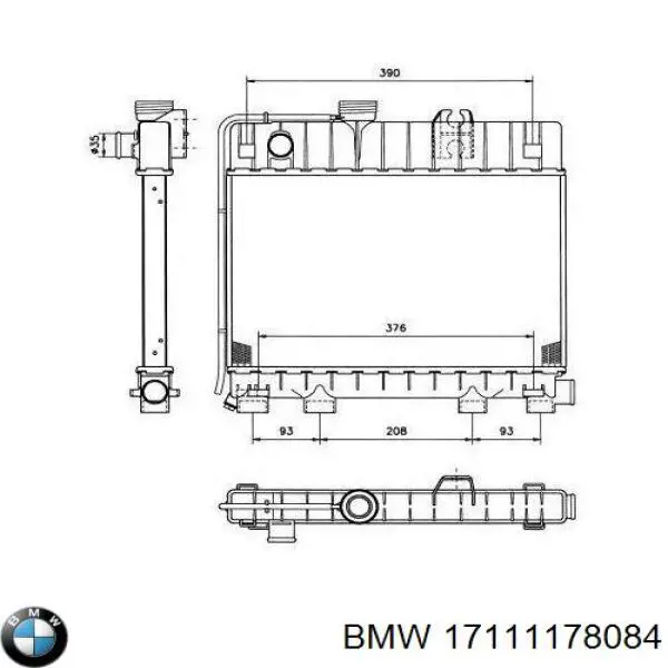 Радіатор основний BMW 17111178084 ціна, від 394.35 USD
