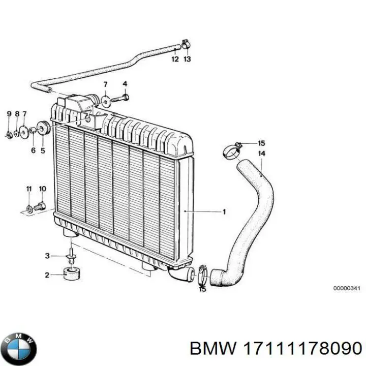 Купити 17111178090 BMW Радіатор двигуна